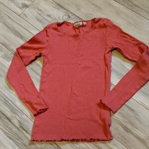 WHEAT Pink Ribbed Long-Sleeve Top